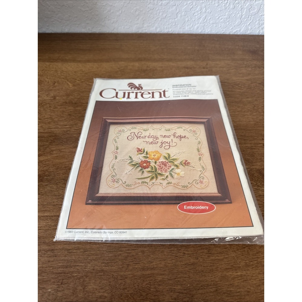 Vintage Inspiration Embroidered Kit #7148-8 New Day New Hope Current Sealed Kit - Picture 4 of 6